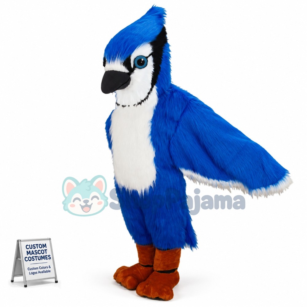 American Blue Jay Mascot Adult Costume 