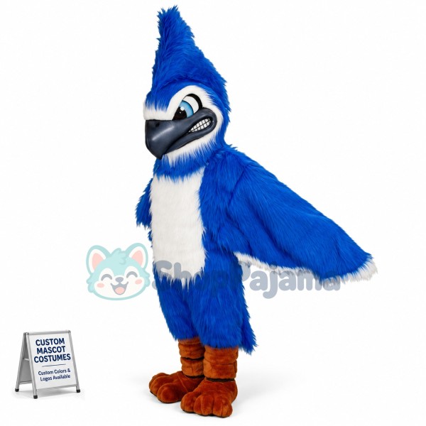 Fierce American Blue Jay Mascot Adult Costume 