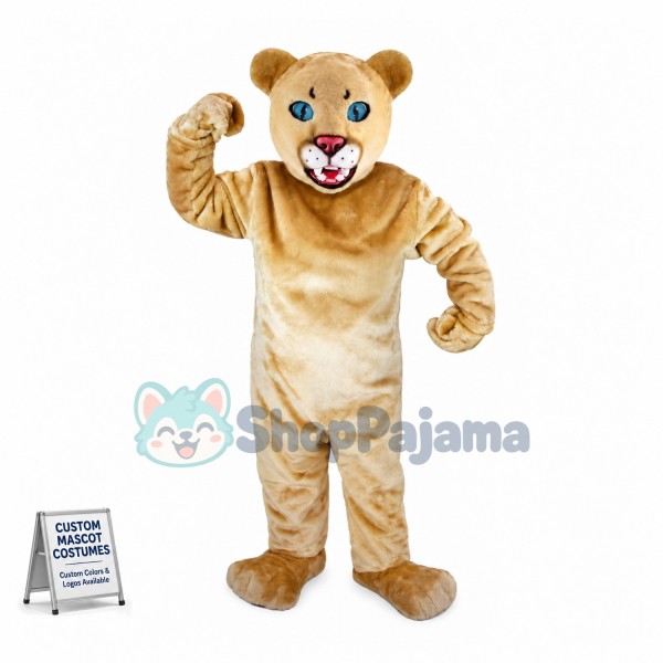 Howling Cougar Mascot Adult Costume 