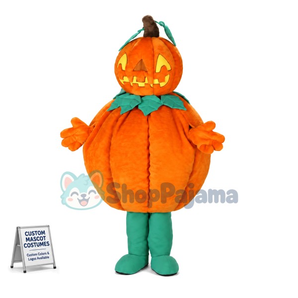 Halloween Pumpkin Man Mascot Costume 