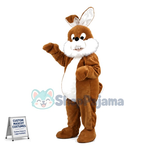Brown Rabbit Mascot Adult Costume 
