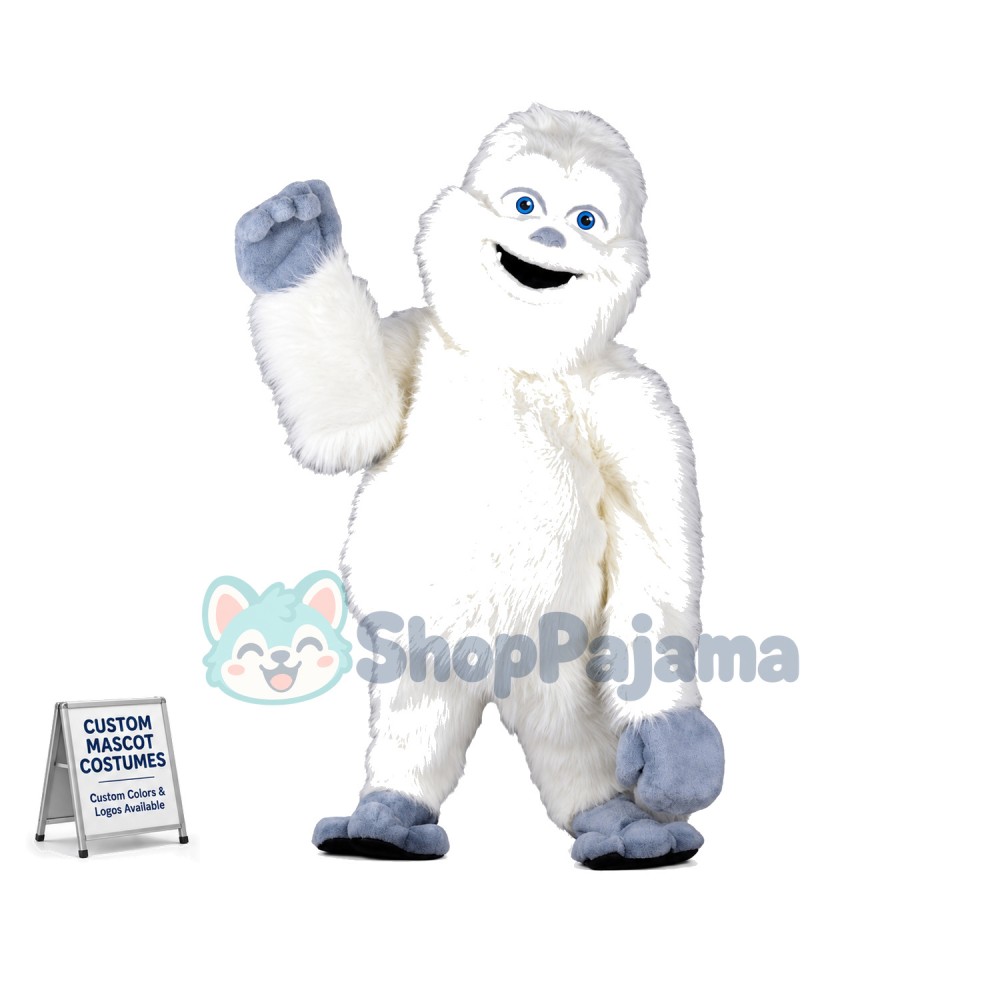 Happy Yeti Mascot Adult Costume 