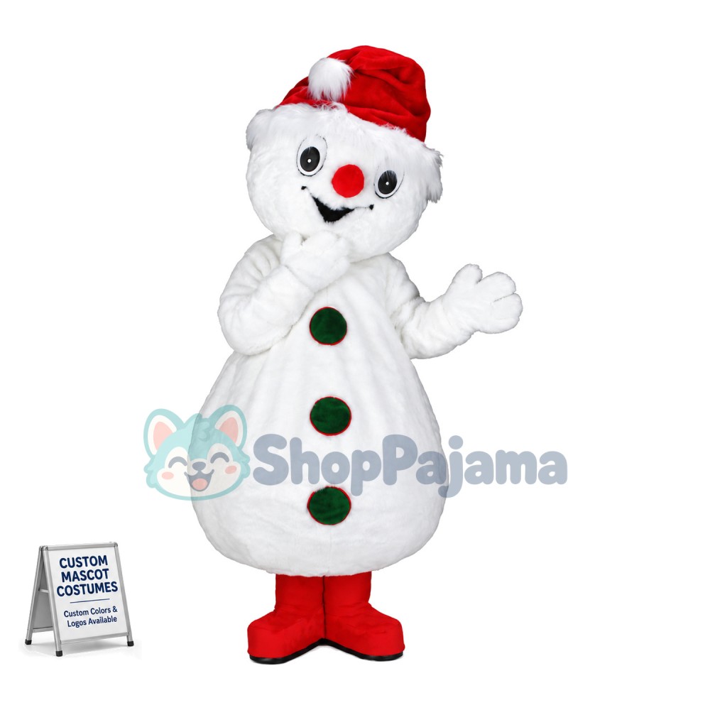 Adorable Christmas Snowman Mascot Costume