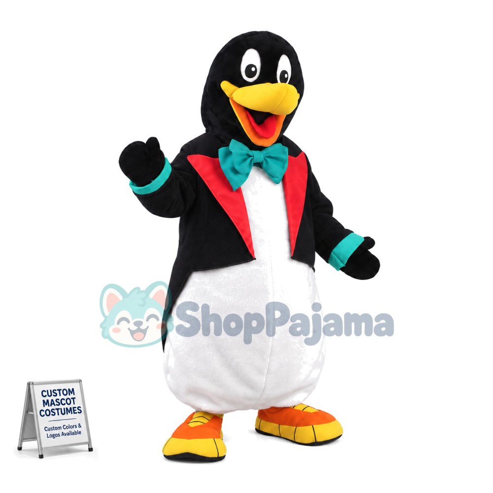 Gentleman Penguin Mascot Costume