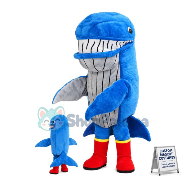 Deluxe Blue Whale Lightweight Mascot Costume