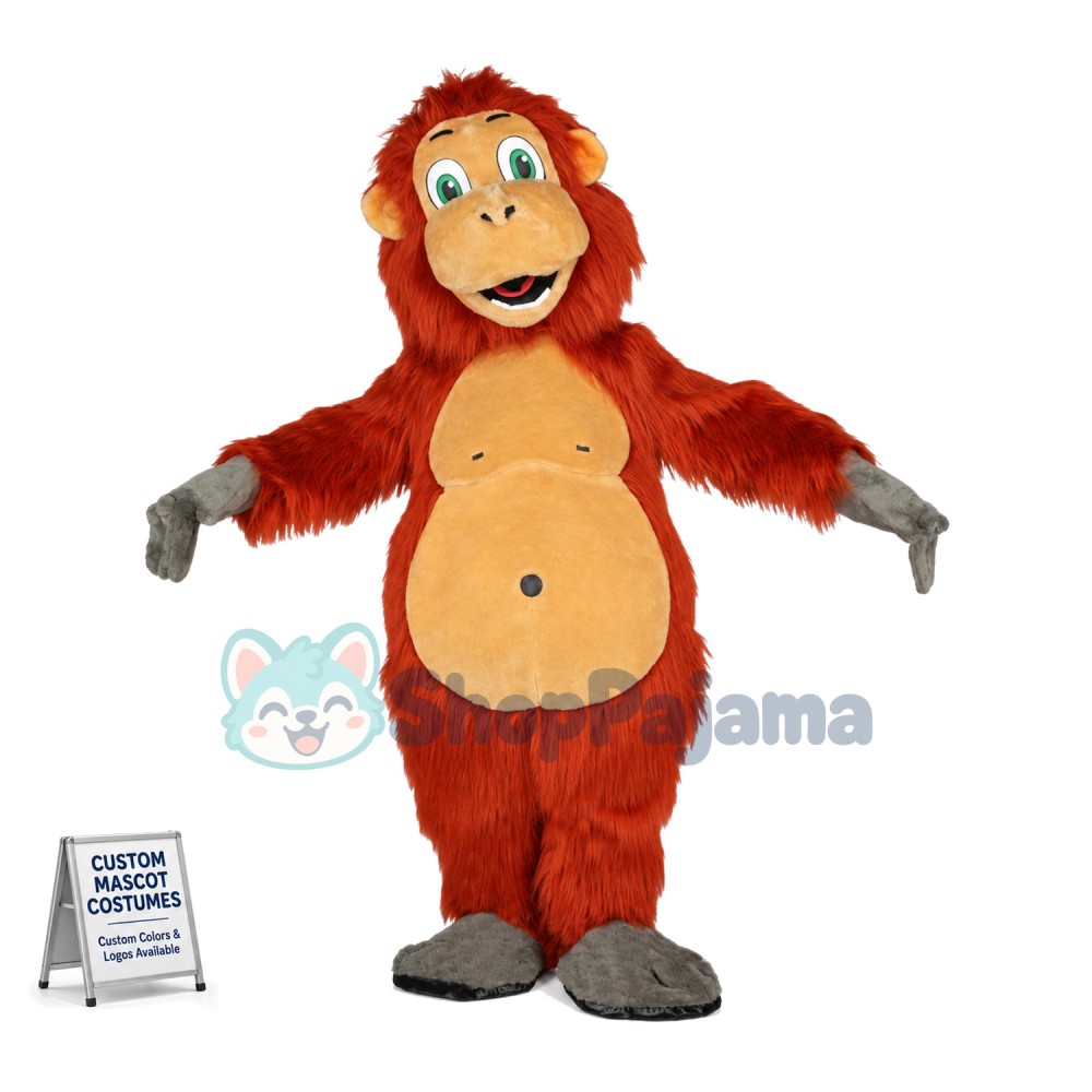 Orangutan Long Fur Mascot Costume