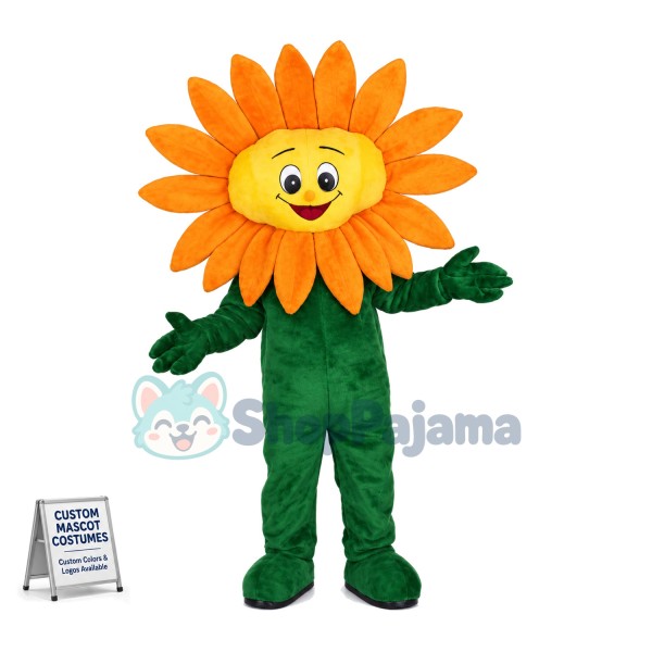 Cartoon Sunflower Man Mascot Costume