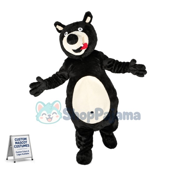 Lovely Black Bear Mascot Costume