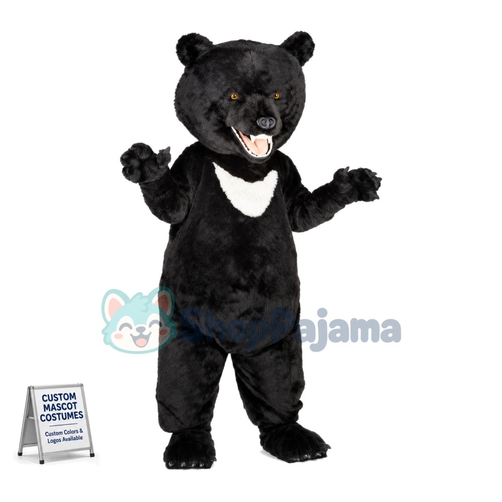 Howling Asiatic Black Bear Mascot Costume