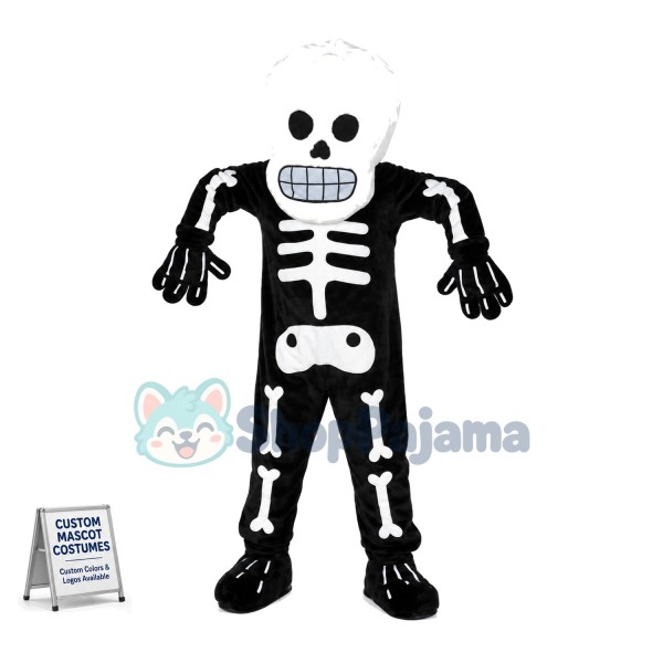 Halloween Skeleton Mascot Costume 