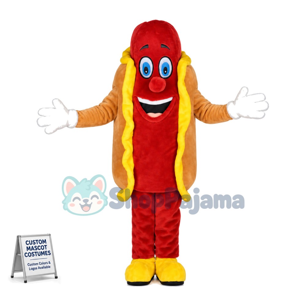 Hot dog Man Mascot Costume 