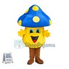 Adult Cartoon Blue Mushroom Mascot Costume 