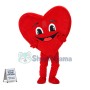 Deluxe Cartoon Red Heart Mascot Adult Costume