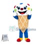 Deluxe Cartoon Ice Cream Cone Cupcake Mascot Costume 