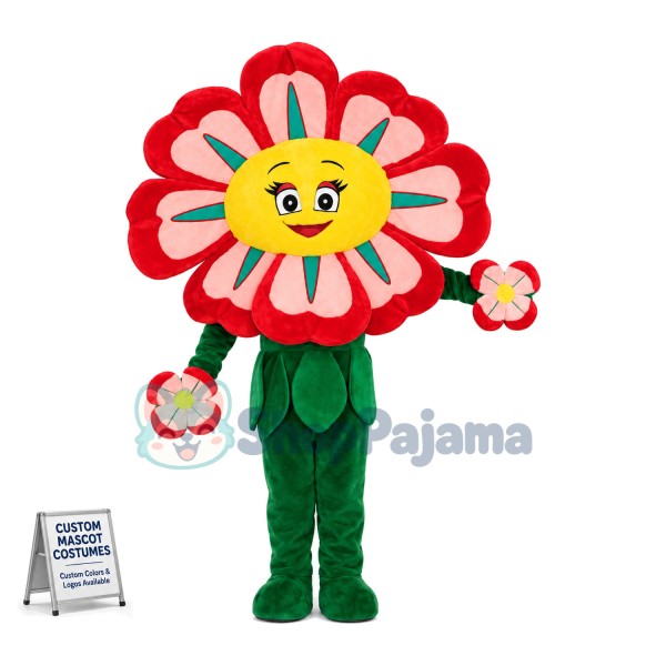 Cartoon Flower Mascot Adult Costume	