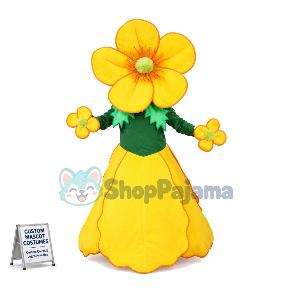 Yellow Flower Mascot Adult Costume	