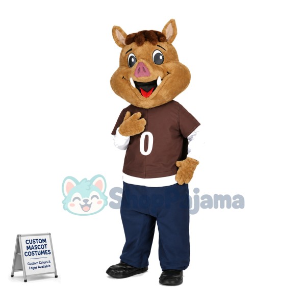 Lovely Brown Wild Boar Mascot Adult Costume	
