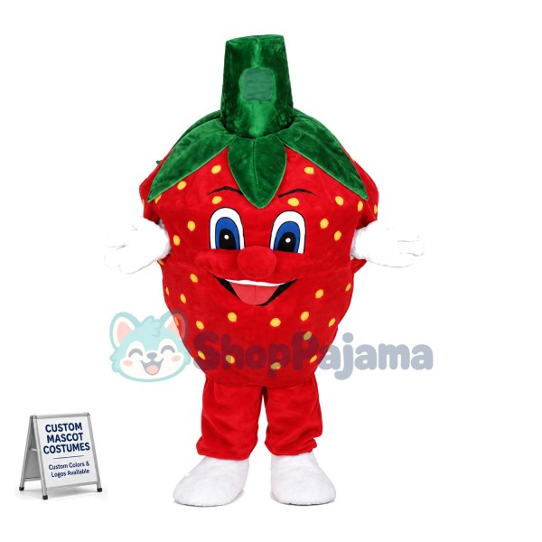 Deluxe Cartoon Strawberry Lightweight Mascot Adult Costume