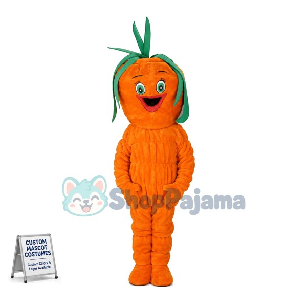 Cartoon Carrot Man Mascot Costume