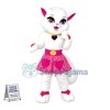 Lovely Beautiful White Cat Girl Mascot Costume 