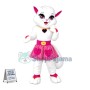 Lovely Beautiful White Cat Girl Mascot Costume 