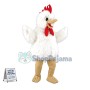 White Rooster Long Plush Mascot Costume 