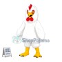 White Rooster Long Fur Mascot Costume 