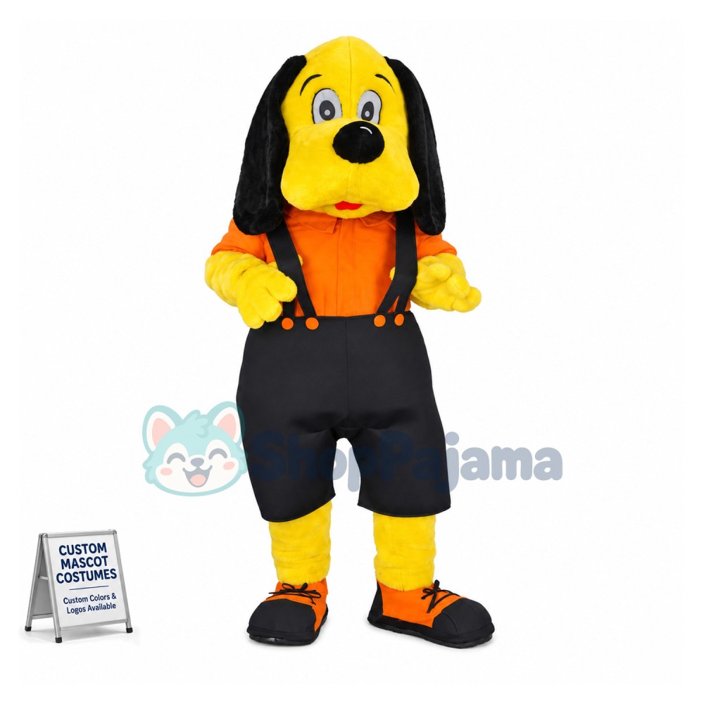 Yellow Dog Mascot Costume Fancy Dress Outfit