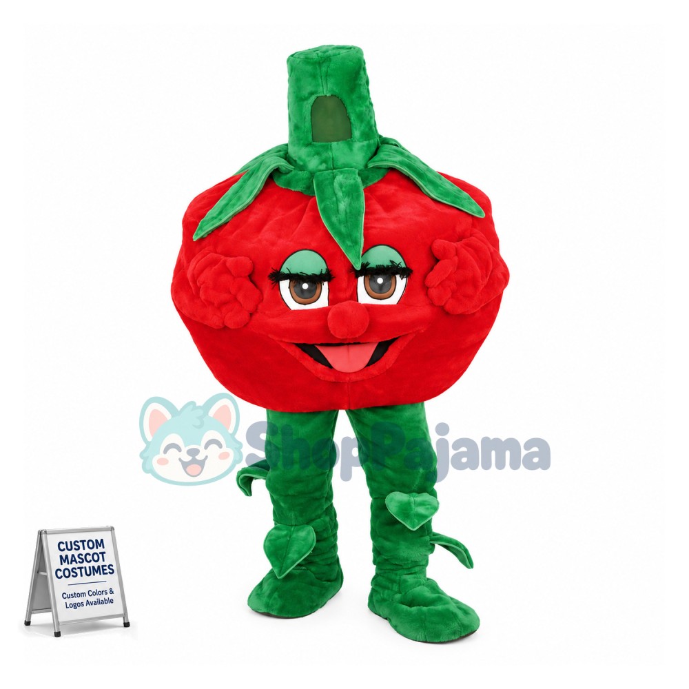 Lightweight Cartoon Tomato Mascot Costume For Female