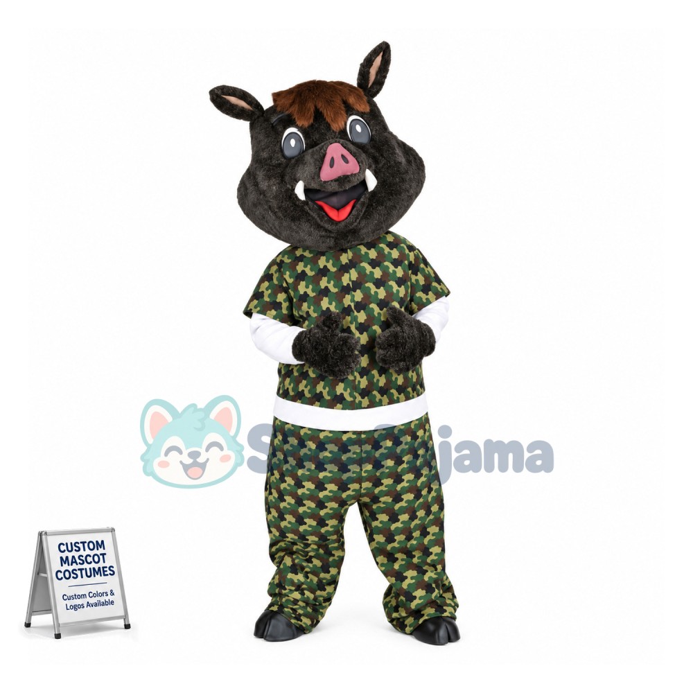 Lovely Black Wild Boar Mascot Adult Costume	