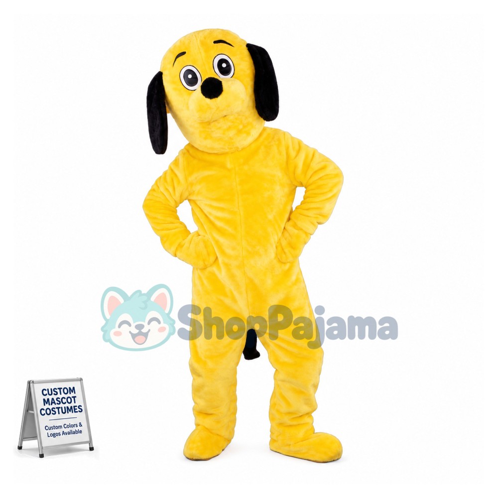 Yellow Dog Mascot Costume