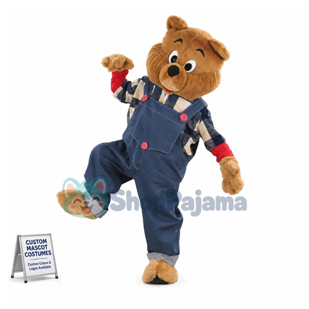 Brown Bear Mascot Costume Fancy Dress Outfit	