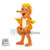 Orange Seahorse Mascot Adult Costume