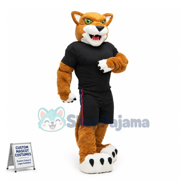 College Power Cougar Mascot Costume 