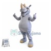 Ice Hockey Grey Rhino Mascot Costume 
