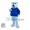 Lovely Blue Bear Mascot Costume 