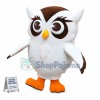 White Bootic Owl Mascot Costume 