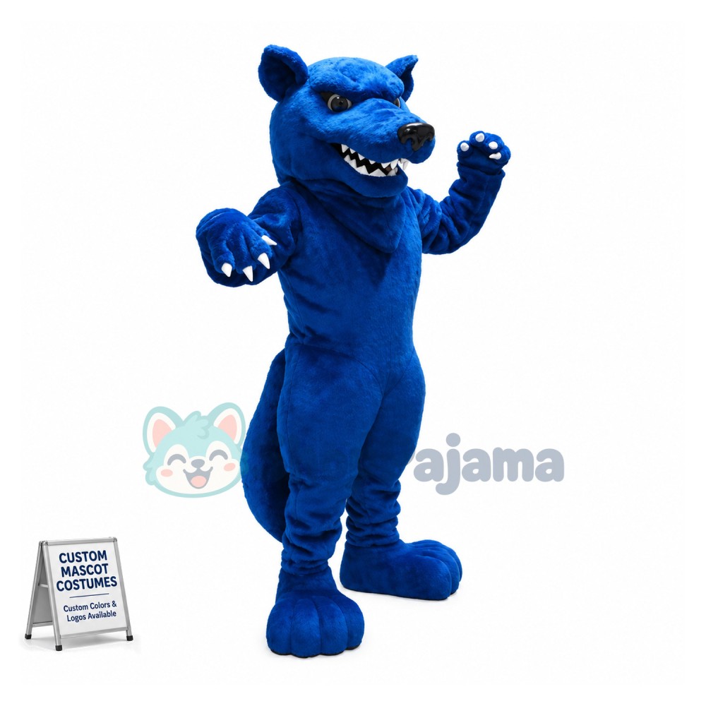 College Fierce Tripp the Thunder Wolf Mascot Costume 