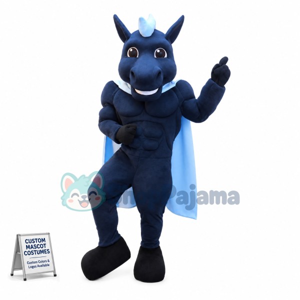 Power Black Mustang High School Mascot Costume 
