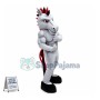 Power Gray Mustang Mascot Adult Costume 