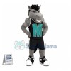 High School Sports Grey Mustang Mascot Costume 
