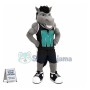 High School Sports Grey Mustang Mascot Costume 