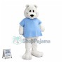 Amiable White Bear Mascot Adult Costume 