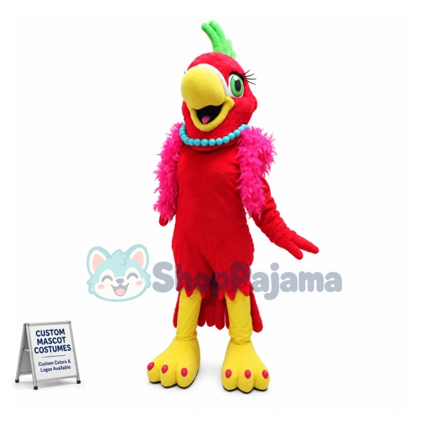 Beautiful Polly Parrot Mascot Adult Costume 