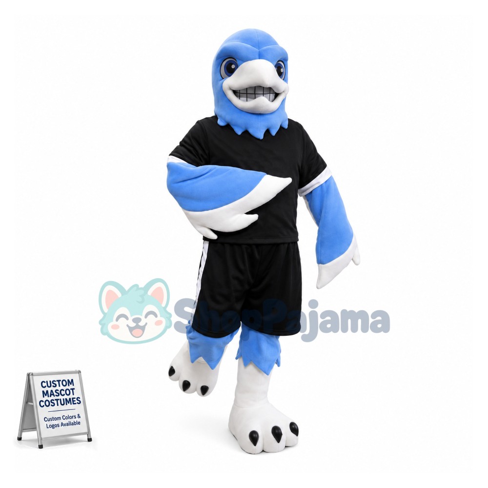 Blue Thunderbird High School Mascot Costume 