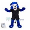 Blue Lion With White Face High School Mascot Costume 
