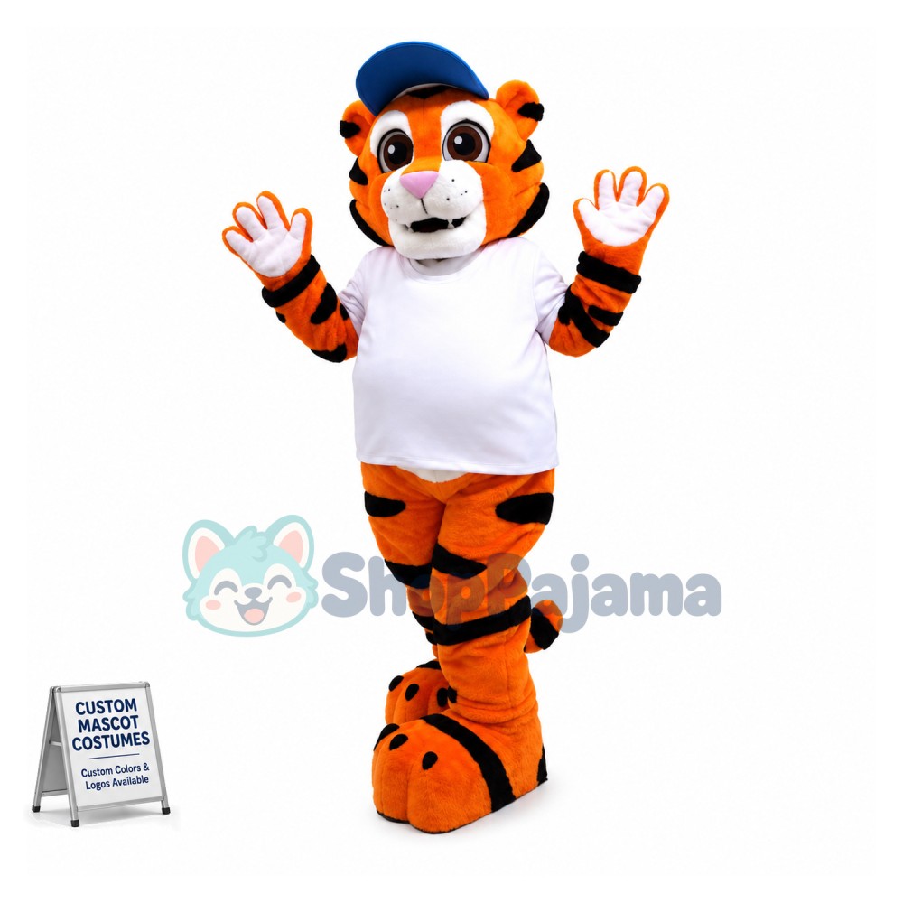 Baseball Baby Tiger Mascot Costume 