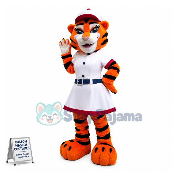 Baseball Mom Tiger Mascot Costume 