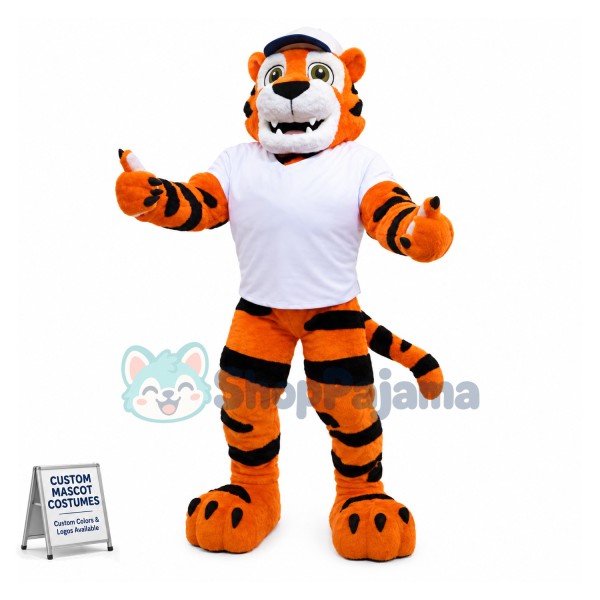 Baseball Adult Tiger Mascot Costume 