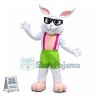 Adorable White Rabbit Mascot Adult Costume 